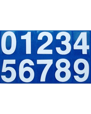 Numbers 0-9 adhesive sticker white
