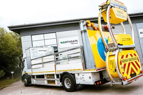 Scorpion II Crash Cushion Impact Protection Vehicle at Blakedale Head Office
